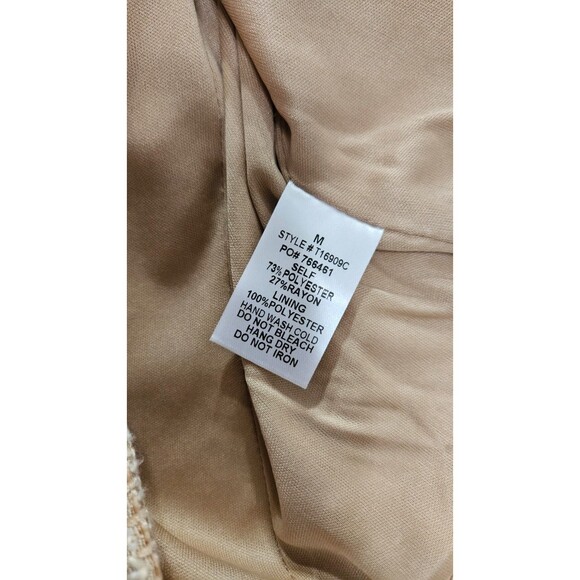 NWT Fashion Nova Beige Button Up Pockets Details Women's Tweed Vest Size M - Picture 9 of 11
